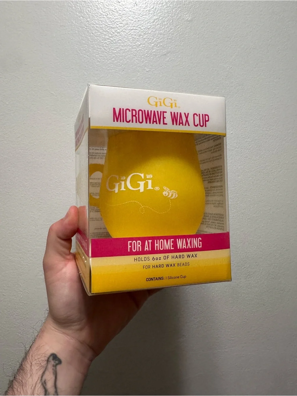 Yellow Microwave Wax Cup for At-Home Waxing